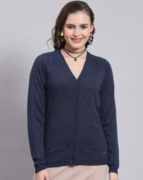 women v-neck cardigan