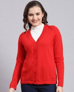 women v-neck cardigan