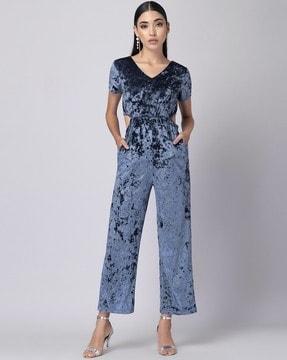 women v-neck jumpsuits