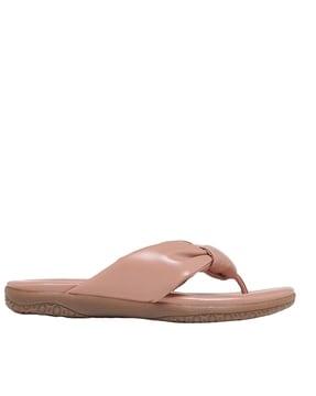 women v-strap slip-on flat sandals