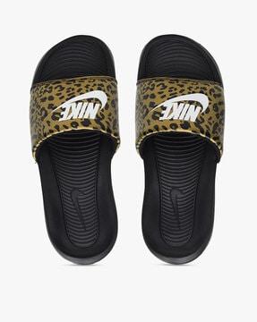 women victori one animal print sliders