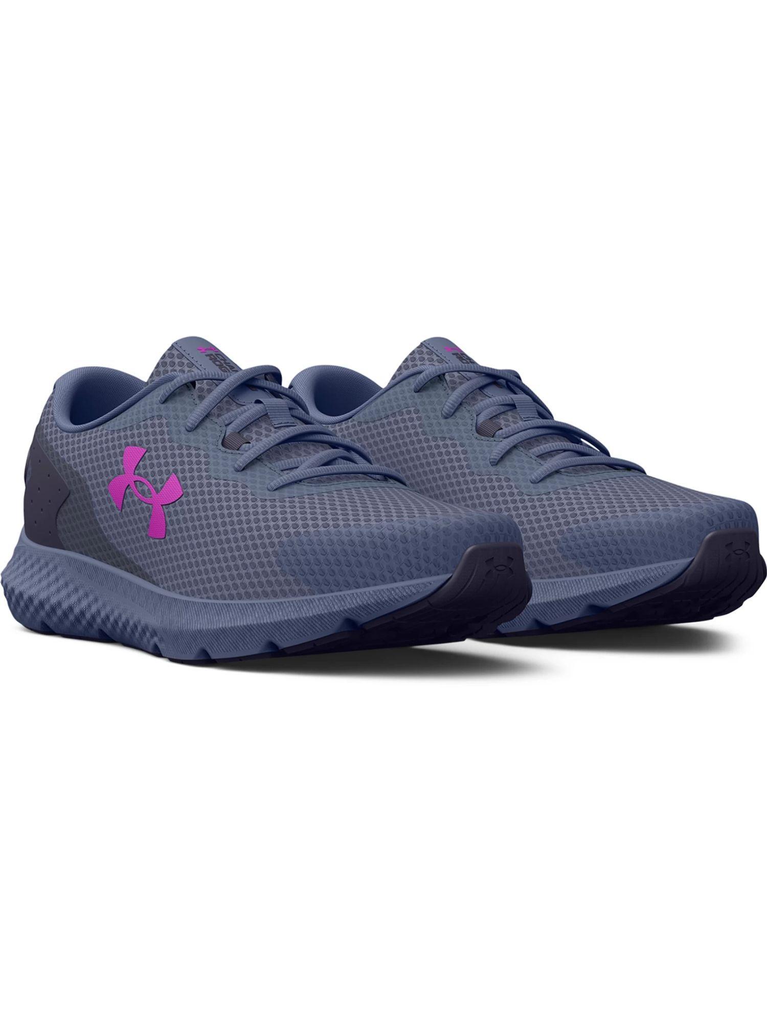 women w charged rogue 3 purple running shoes