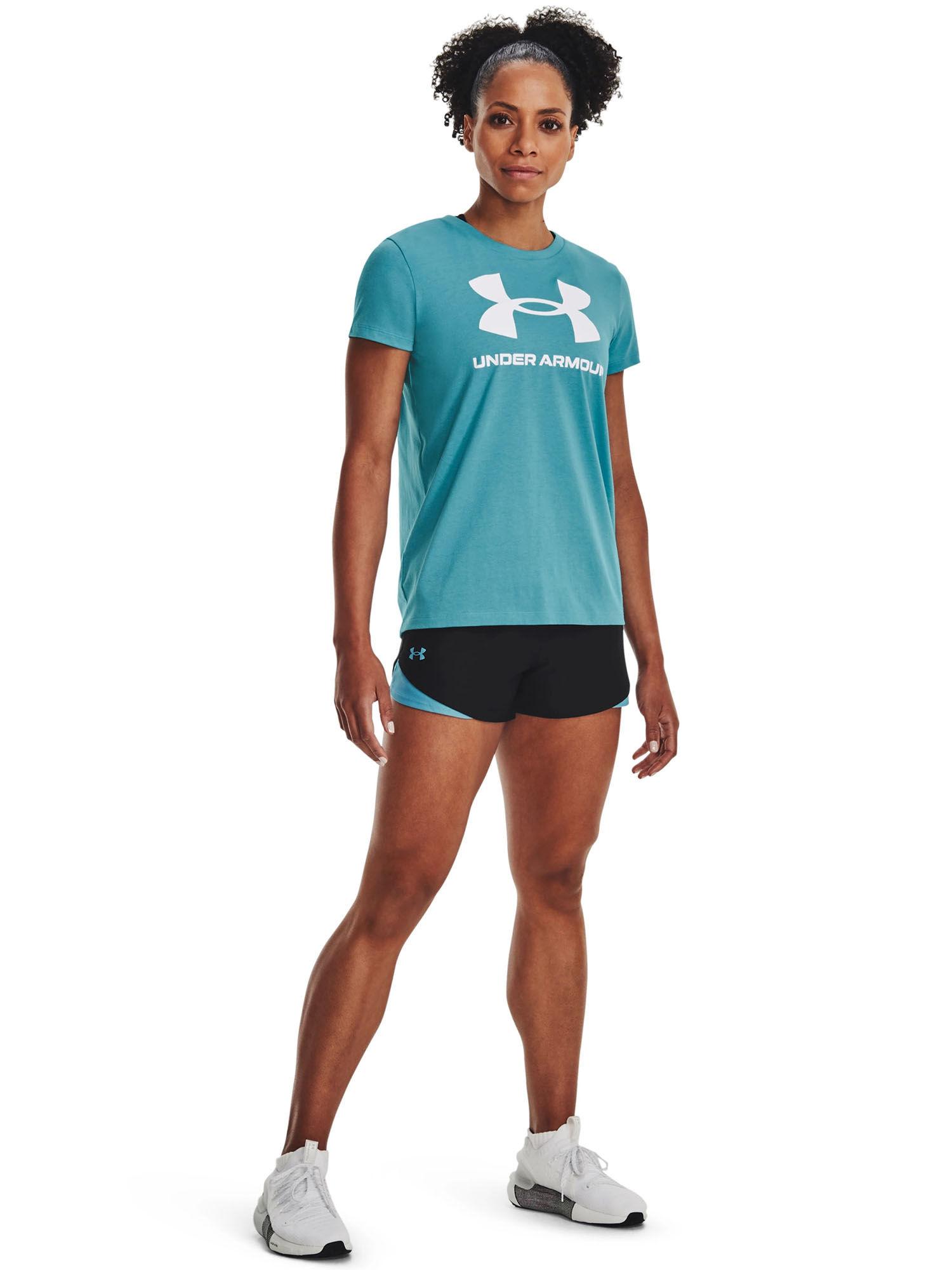 women w sportstyle logo short sleeve t-shirt - blue