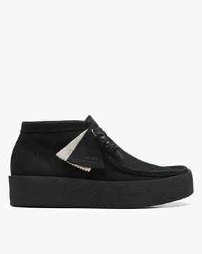 women wallabee cup ankle-length platform boots