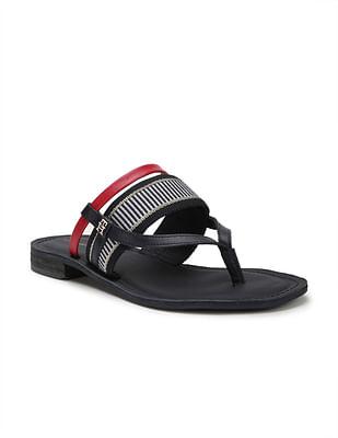 women webbing mule sandals