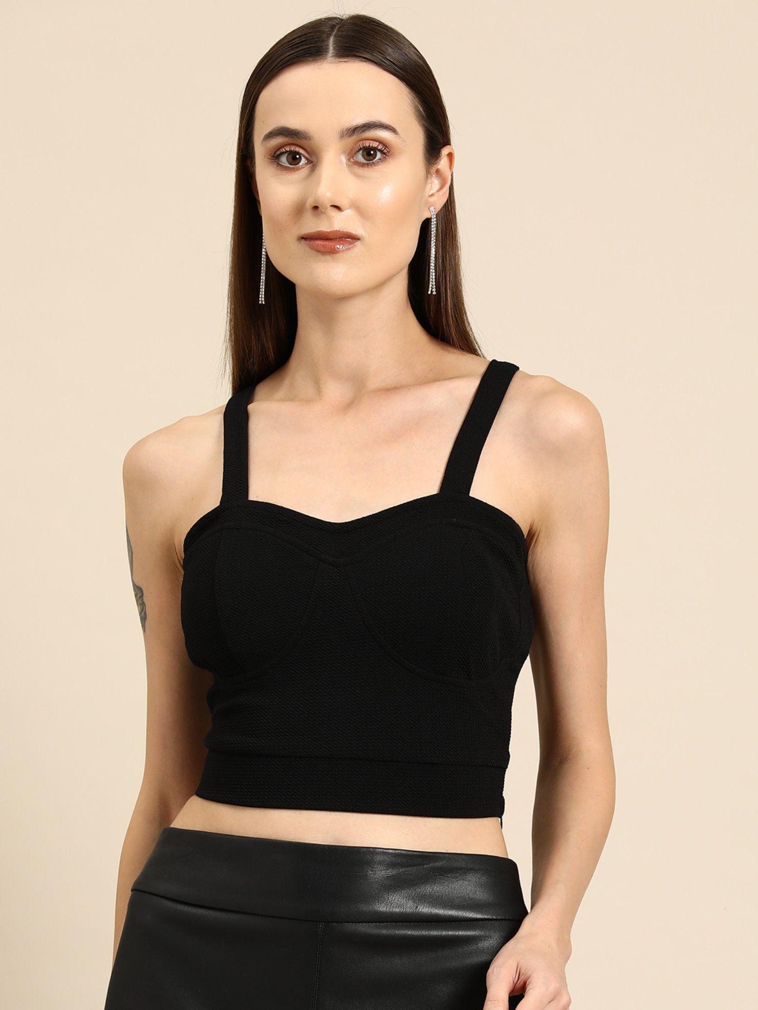 women western wear tube top - black