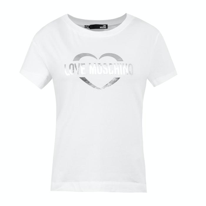women white broken-heart graphic print t-shirt
