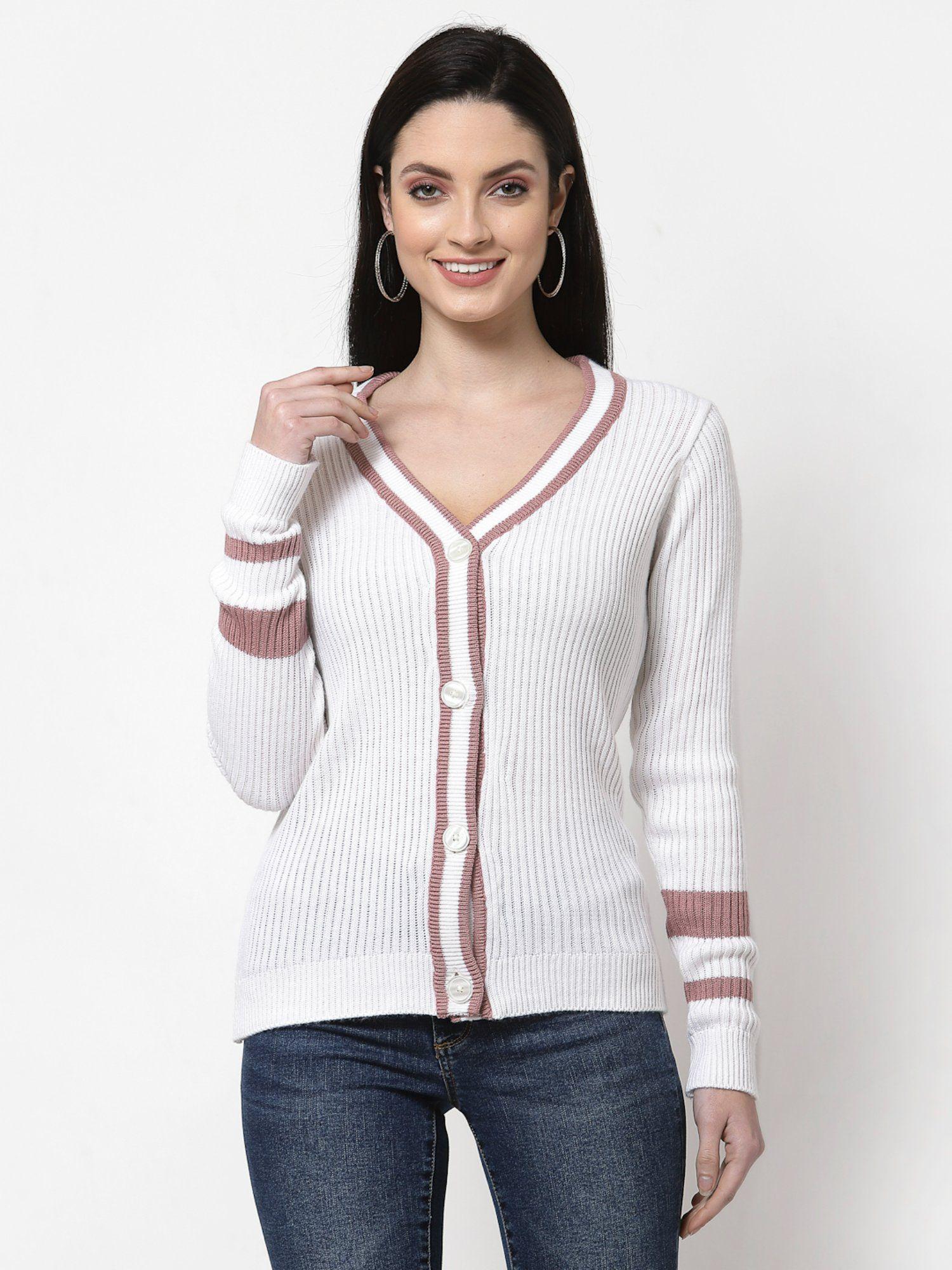 women white brown cardigan