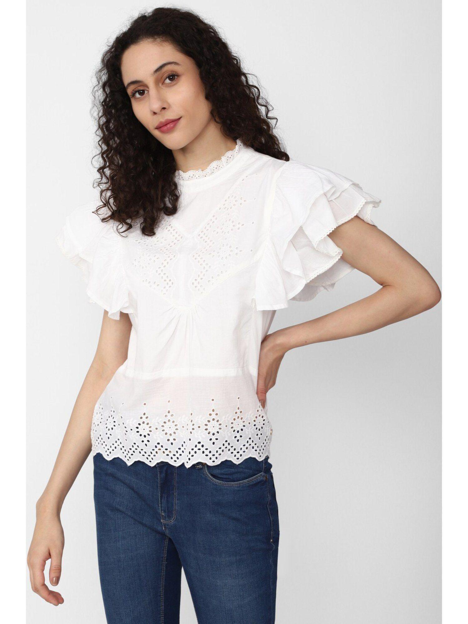 women white casual stylized neck top