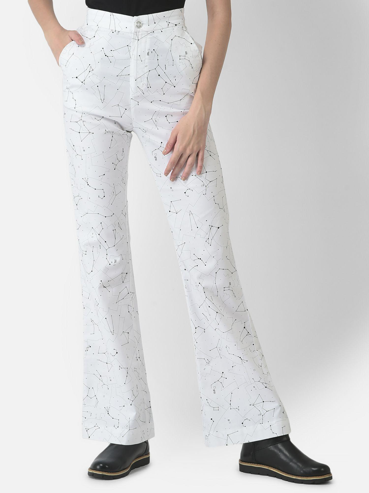 women white constellation bootcut trousers