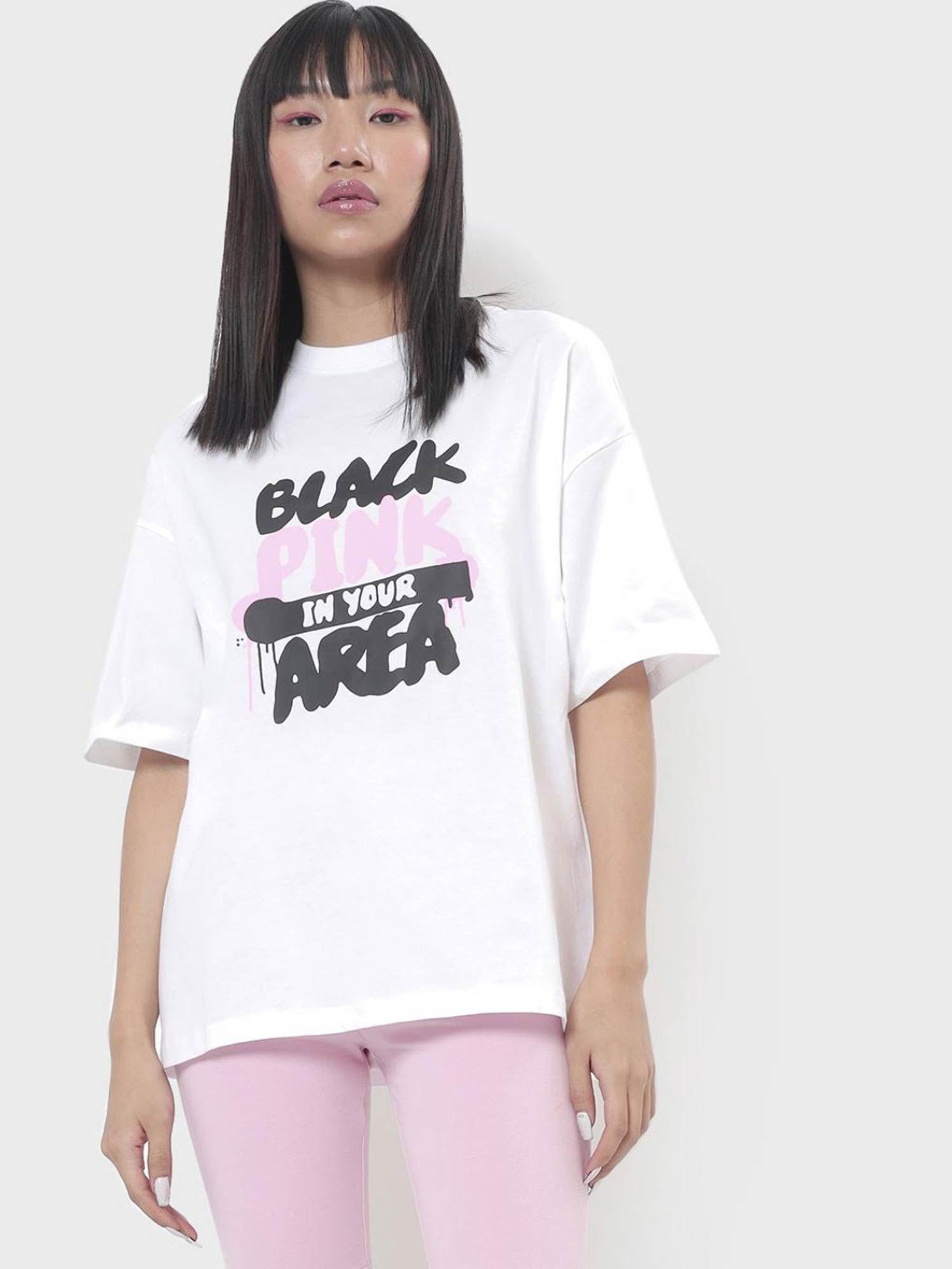 women white graphic oversized t-shirt