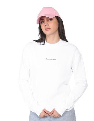 women white monogram logo hoodie