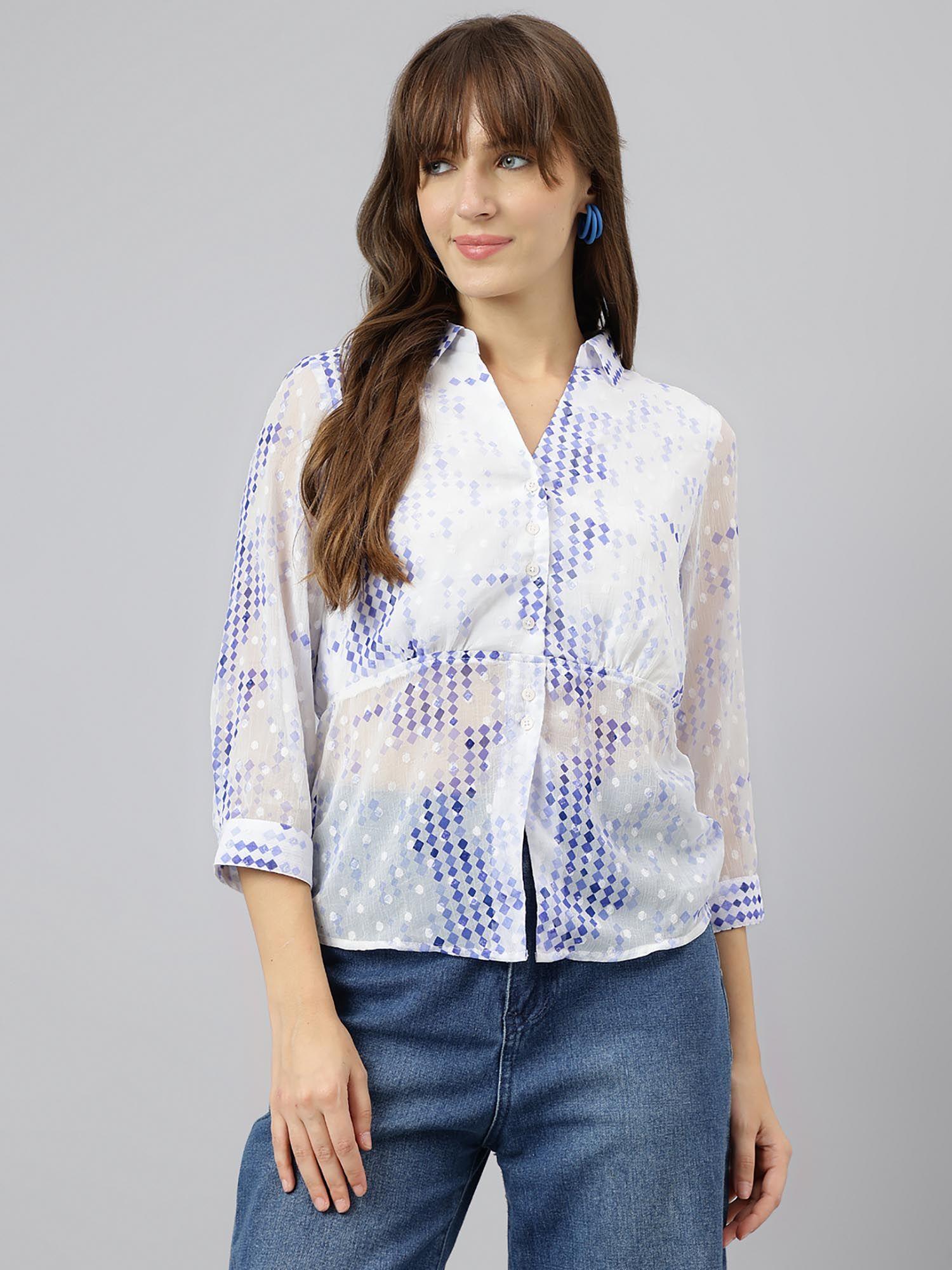 women white printed shirt