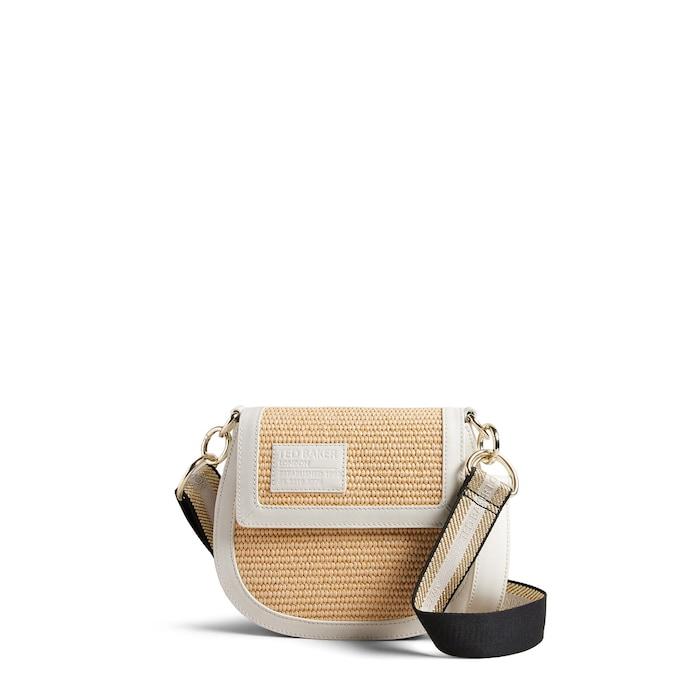 women white raffia satchel crossbody bag