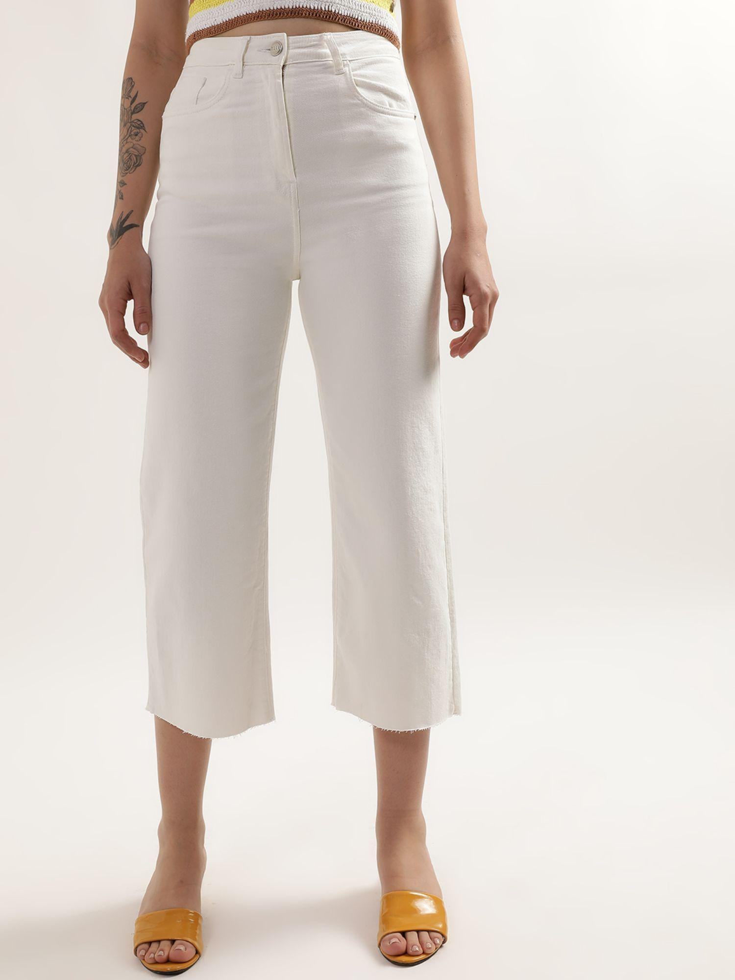 women white solid jeans