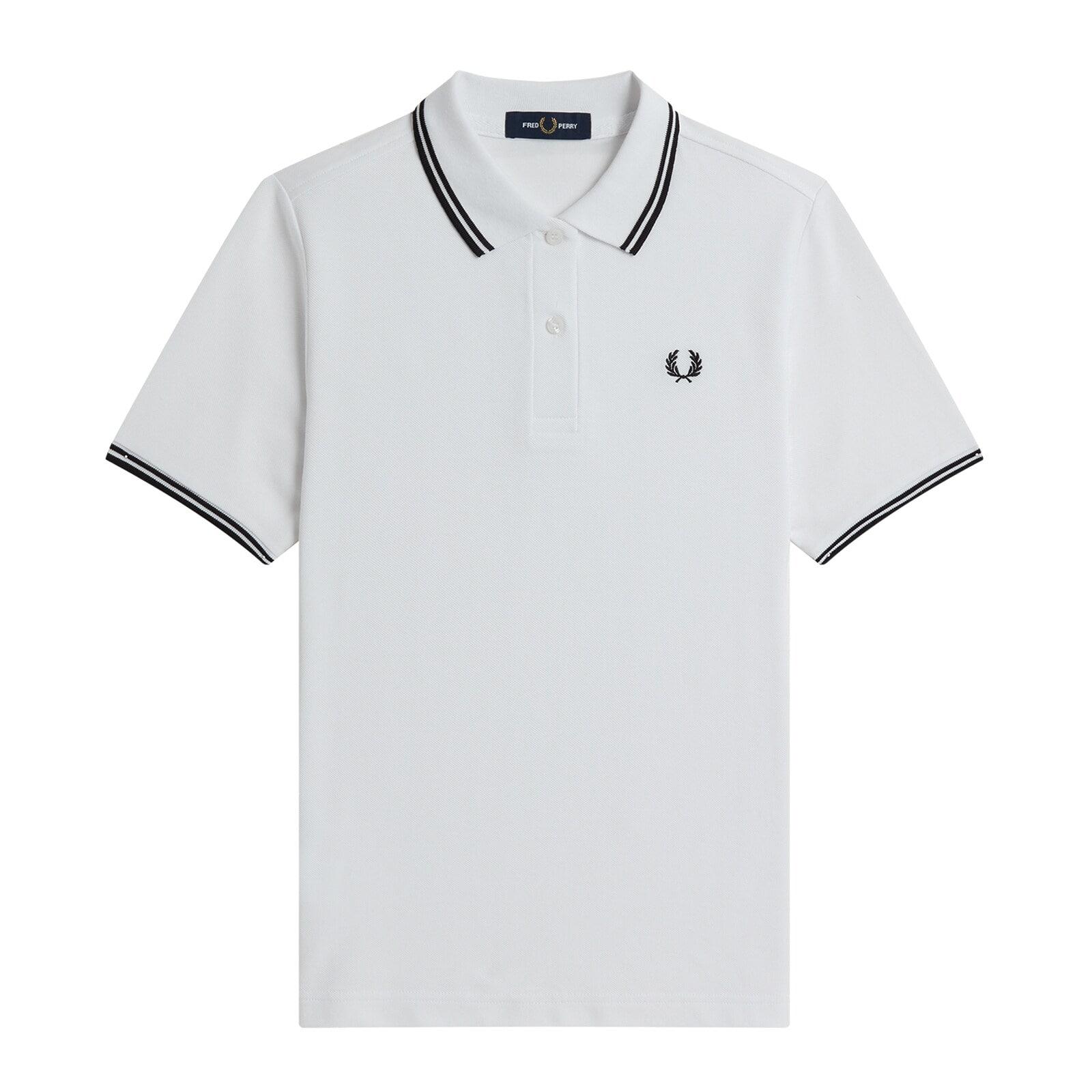 women white solid twin-tipped polo