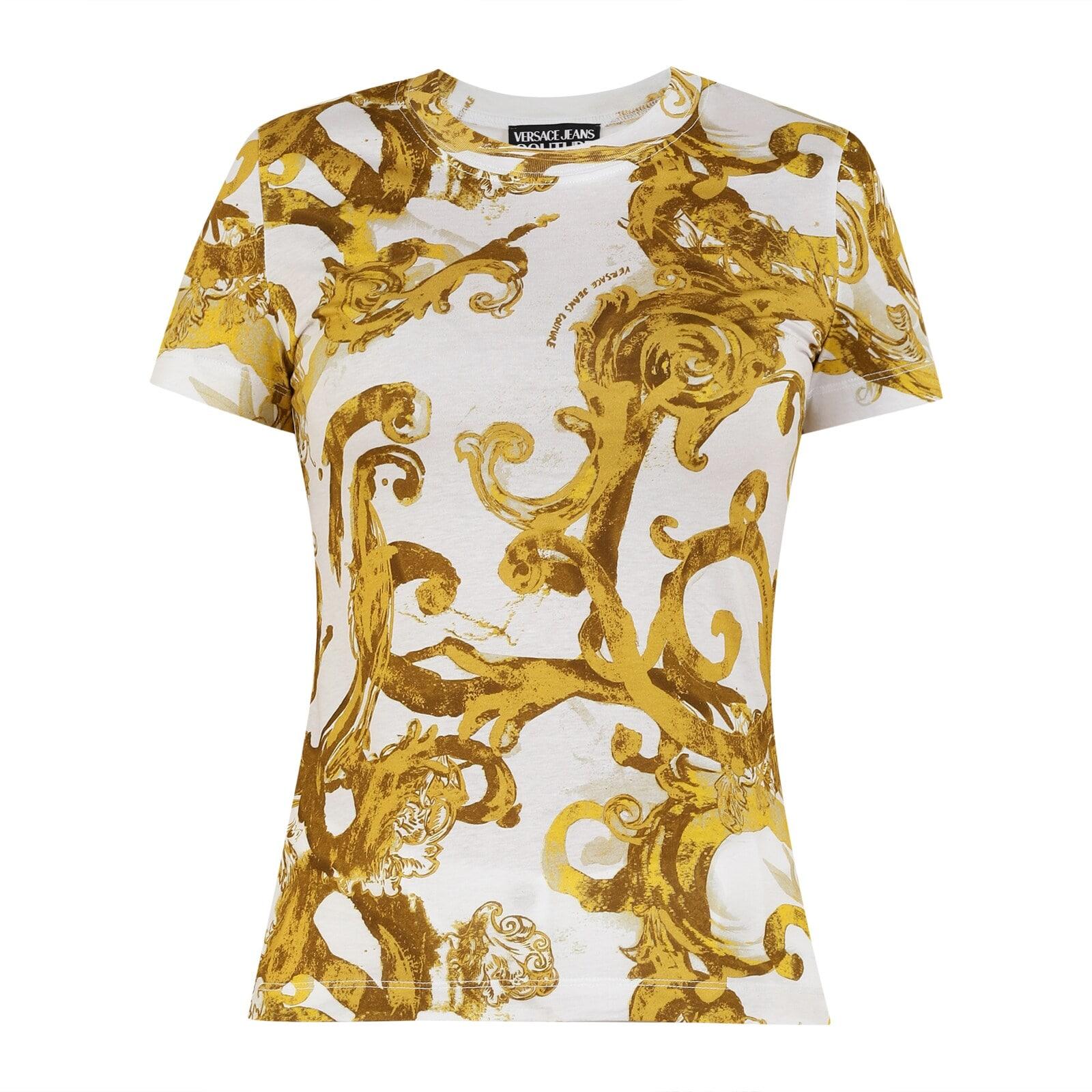 women white watercolour baroque print t-shirt