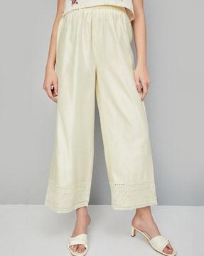 women wide leg palazzos with elasticated waist