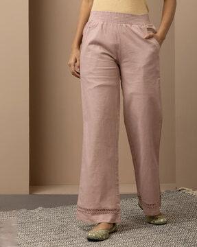 women wide leg palazzos with slip pockets