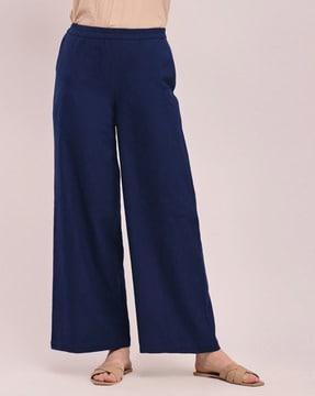 women wide-leg pants with insert pockets