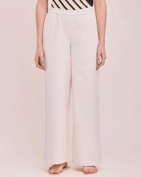 women wide-leg pants with insert pockets