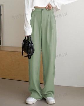 women wide-leg pants with insert pockets