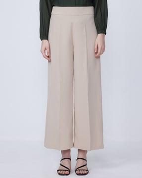 women wide-leg pleated pants