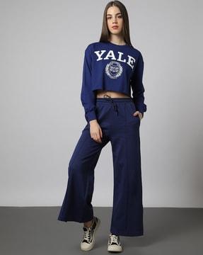 women wide-leg track pants