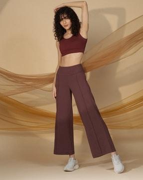 women wide leg trousers with elasticated waist