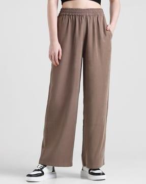 women wide track pants with elasticated waist