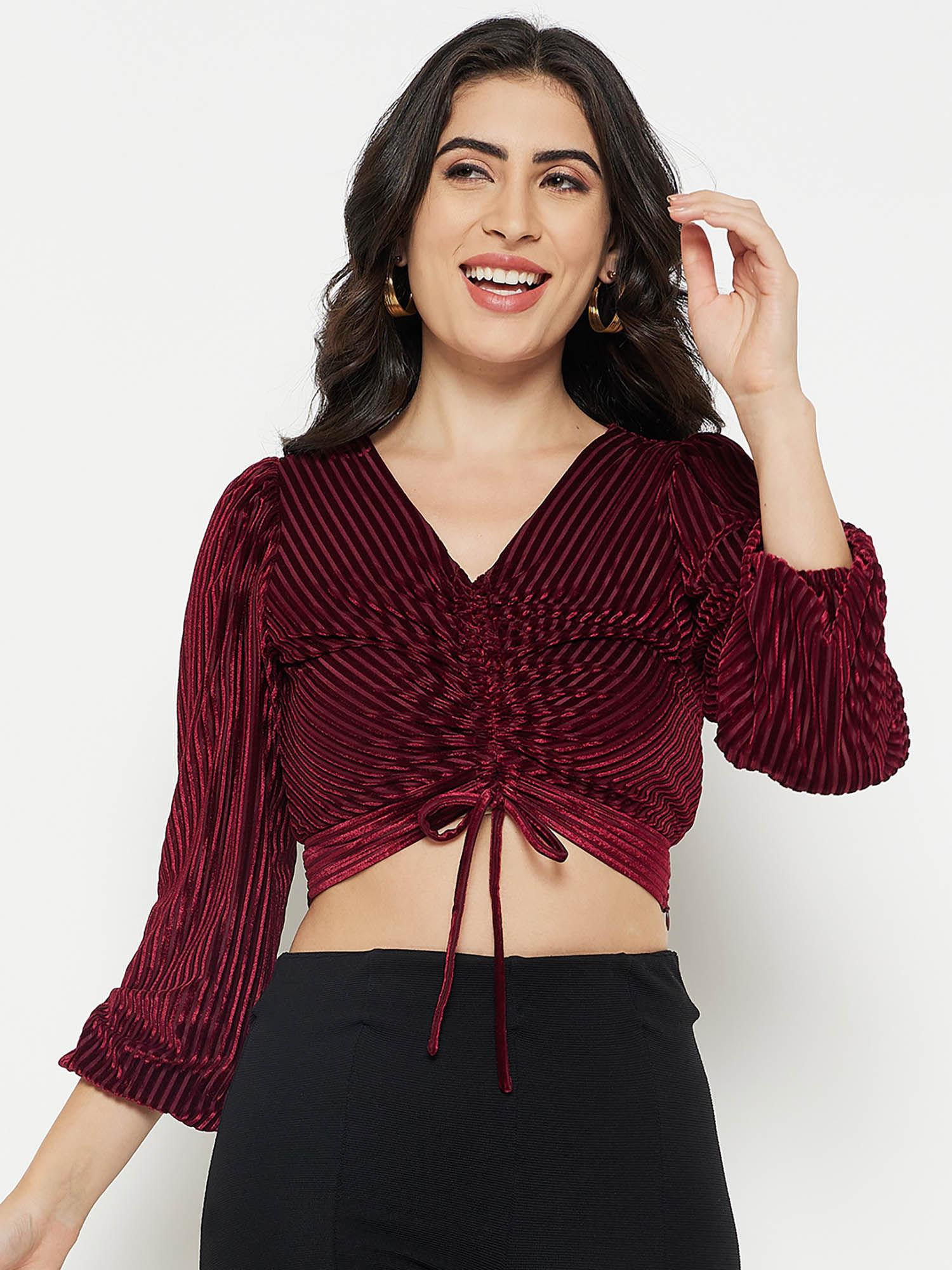 women wine crop top