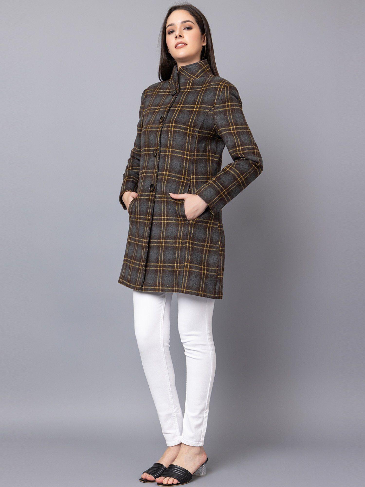 women winter wear stylish grey coat