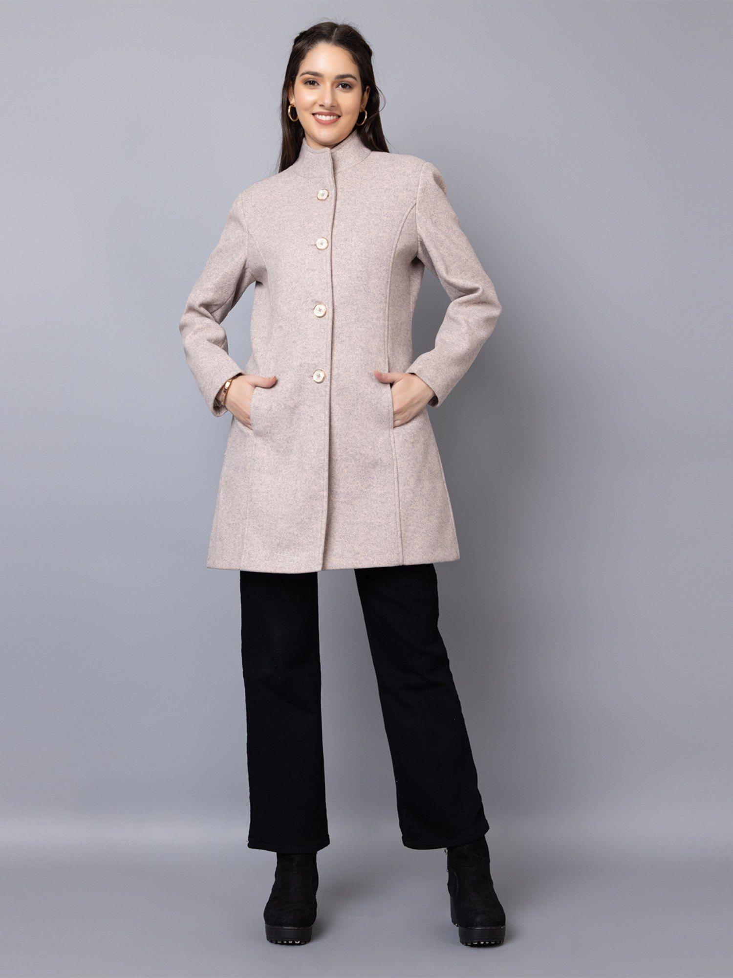 women winter wear stylish grey coat