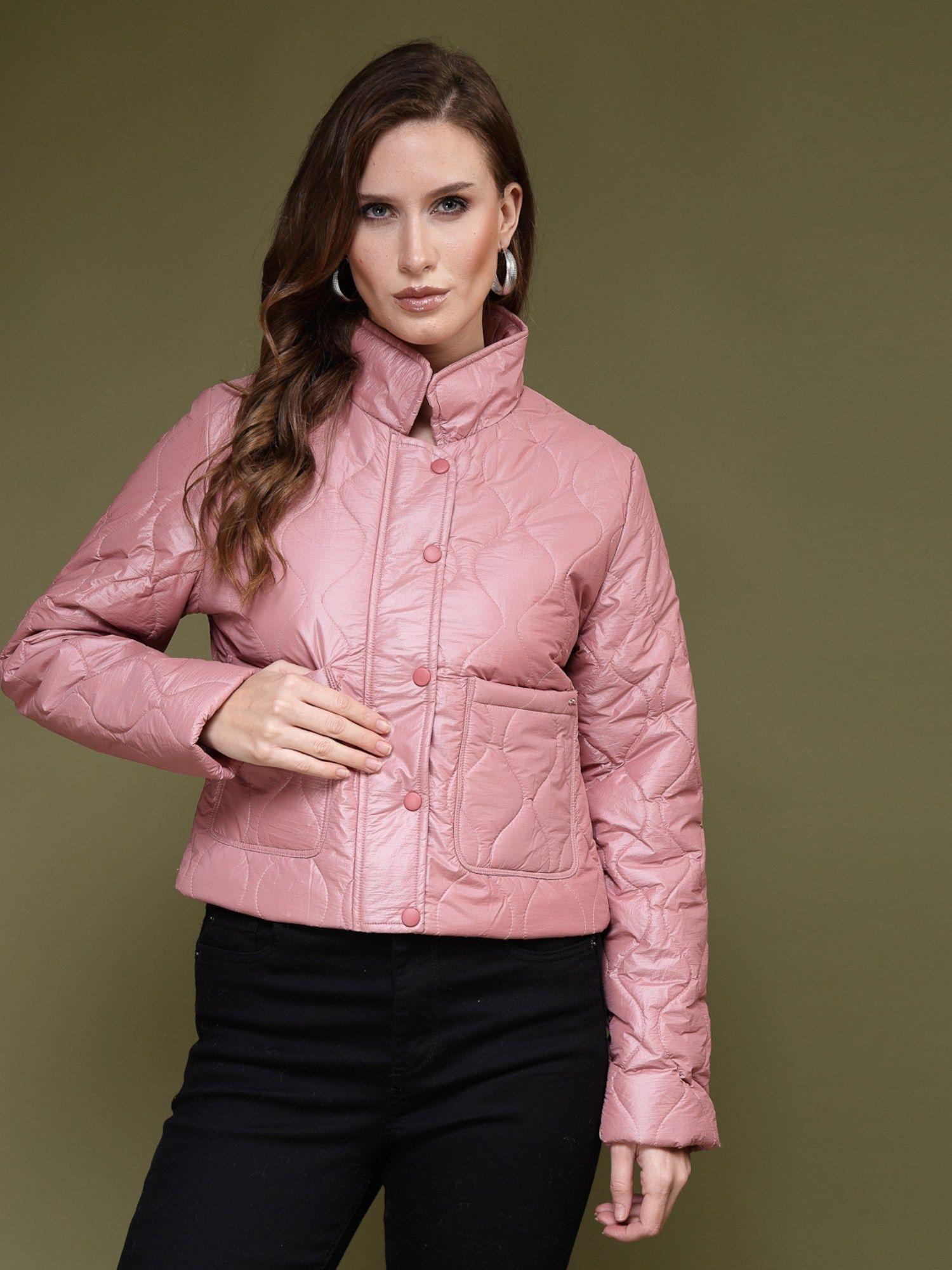 women winterwear pink fashion jacket