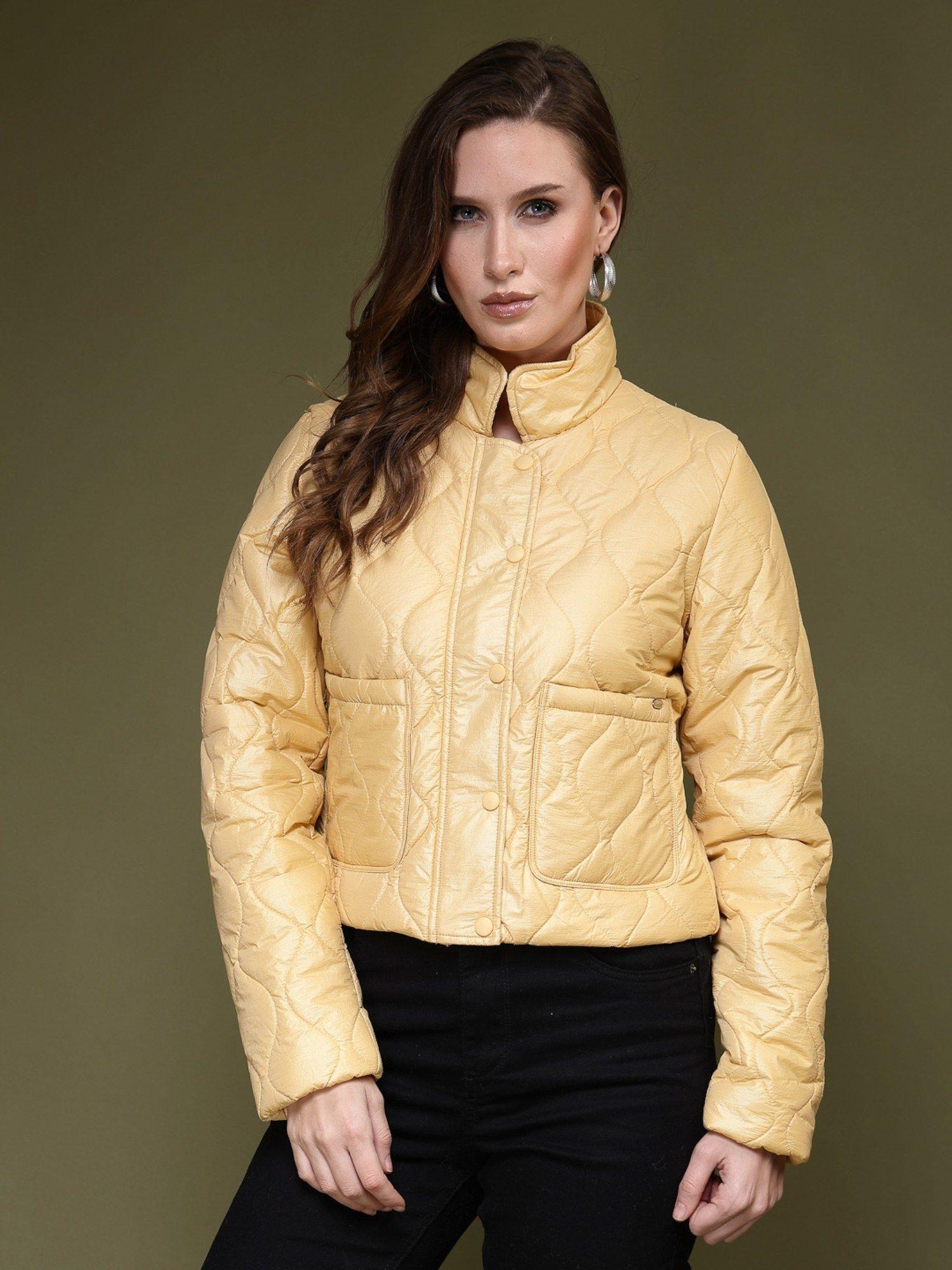 women winterwear yellow fashion jacket