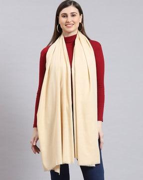 women woolen shawl with fringes