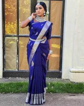 women woven banarasi silk saree