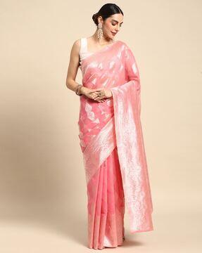 women woven ethnic motifs saree