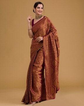 women woven kanjeevaram silk saree
