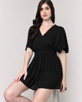 women wrap playsuit