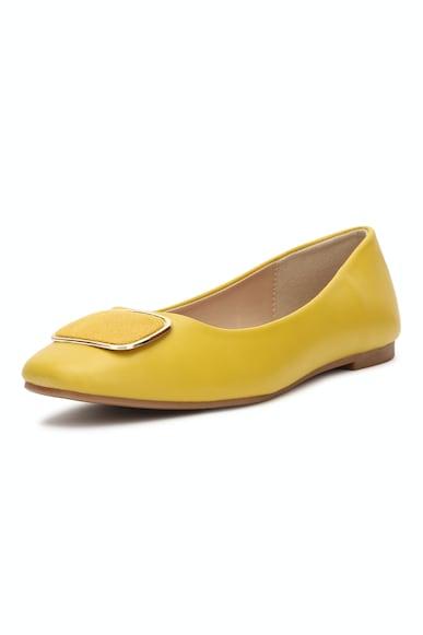 women yellow casual ballerinas