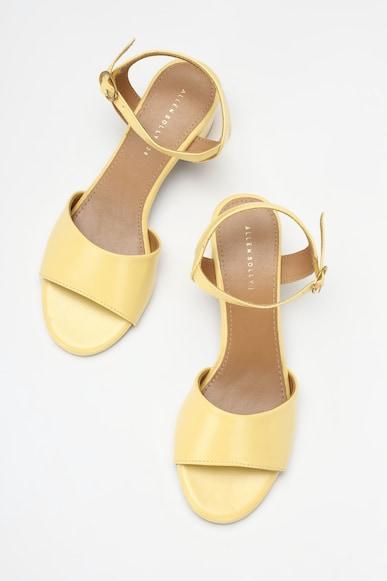 women yellow casual heels