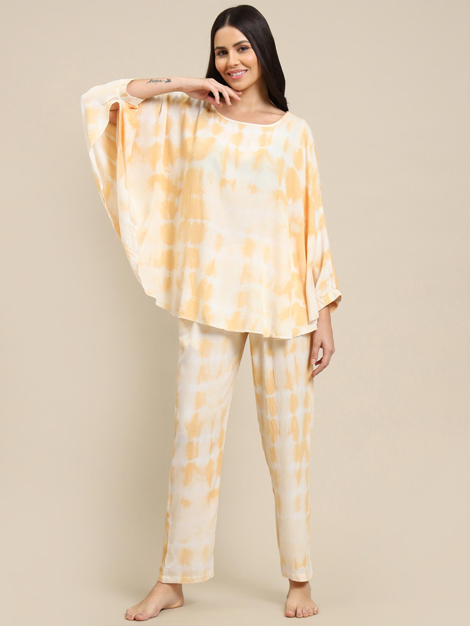 women yellow cover-up (set of 2)