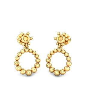 women yellow gold drop earrings