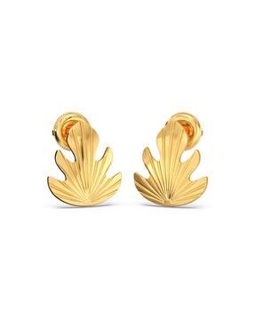 women yellow gold stud earrings