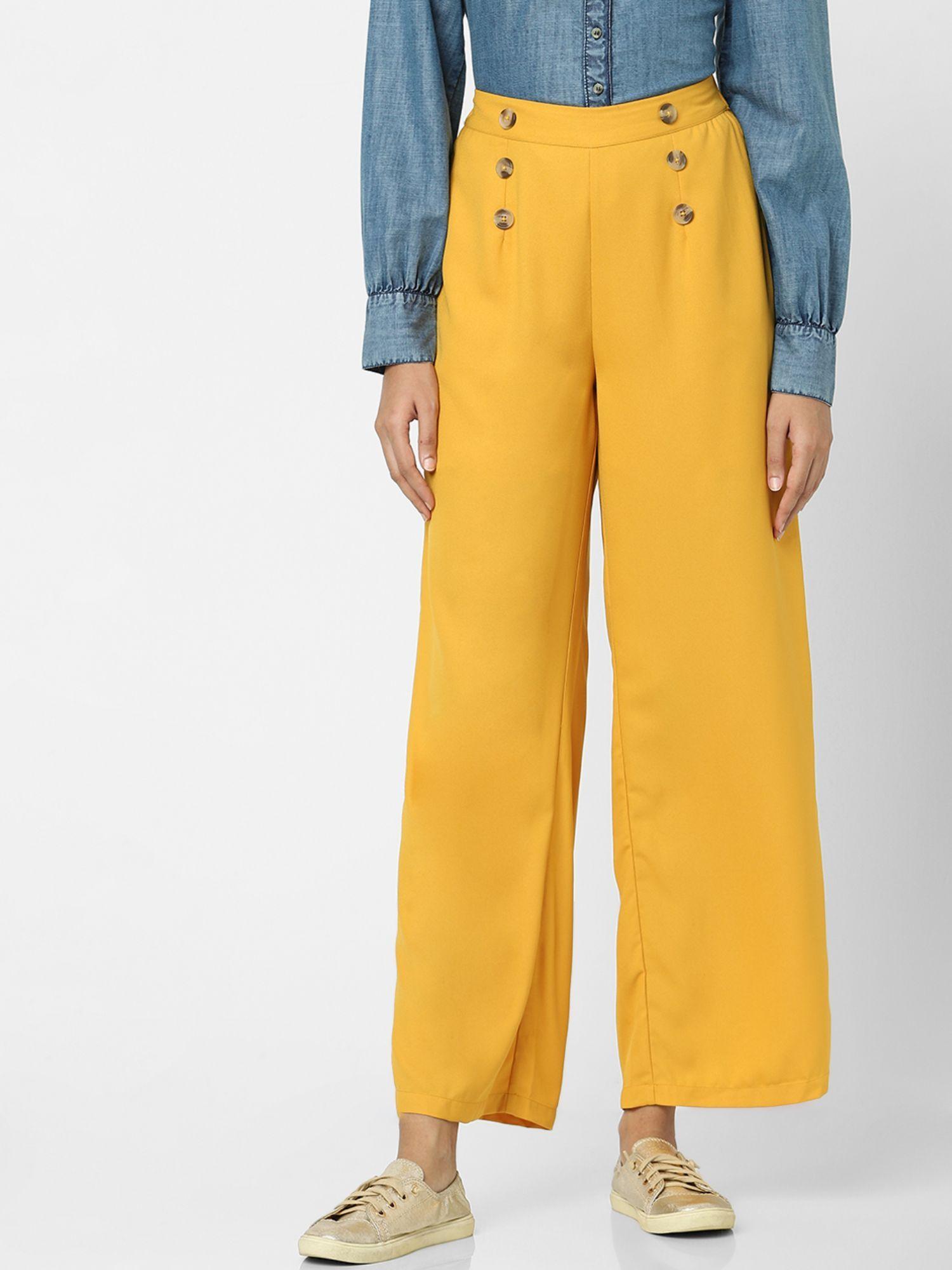 women yellow trouser