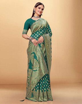 women zari woven art silk saree