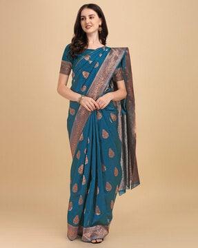 women zari woven banarasi saree