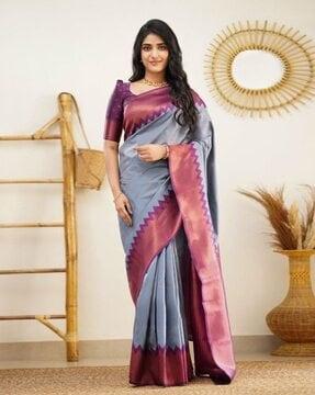 women zari woven banarasi saree