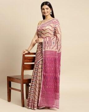 women zari woven cotton saree